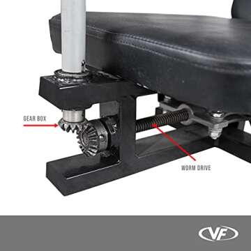 Valor Fitness Adjustable Leg Stretcher Adductor Machine -Leg Split Flexibility Training Equipment - 180 Degrees - Stretching Home Workout Max Weight 300 lbs