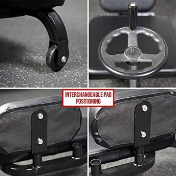 Valor Fitness Adjustable Leg Stretcher Adductor Machine -Leg Split Flexibility Training Equipment - 180 Degrees - Stretching Home Workout Max Weight 300 lbs