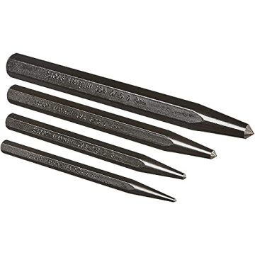 Mayhew Tools 62215 Center Punch Set - 4-Piece Durable Precision Tool