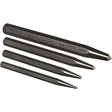 Mayhew Tools 62215 Center Punch Set - 4-Piece Durable Precision Tool