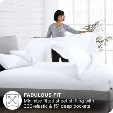 Ivy Union Twin Extra Long Sheet Set - Breathable & Cooling Sheets - Extra Soft, Easy-Fit Bed Sheets - Deep Pockets - Bedding Sheets & Pillowcases (Twin XL, White)