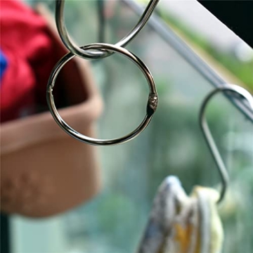 2 Inch Book Binder Rings 20 Pack Nickel Plated for Organizing