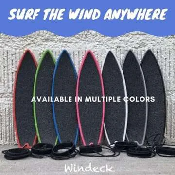 Windeck Finger Surfboard - Rad Fingerboard Toy - Surf The Wind - Mini Board for Kids and Surfers Looking to Hone Their Surfer Skills (Blue Bomber)