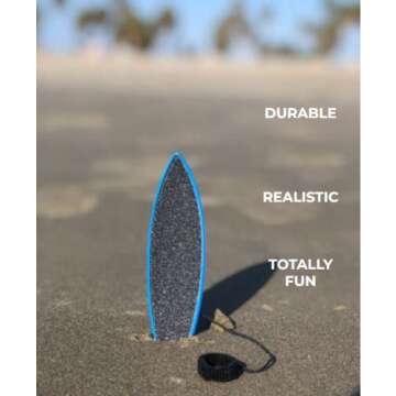 Windeck Finger Surfboard - Rad Fingerboard Toy - Surf The Wind - Mini Board for Kids and Surfers Looking to Hone Their Surfer Skills (Blue Bomber)