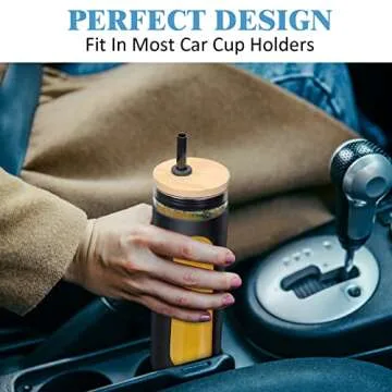 20 Oz Glass Water Tumble with Straw and Lid, Bamboo Lids Water Bottle, Wide Mouth Smoothie Cups, Reusable Iced Coffee Cup Straw Silicone Protective Sleeve for Office Daily Life Home, 3 Packs