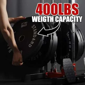 ER KANG Cable Station Wall Mount, 18 Height Pulley Tower, Dual Pulley System, High and Low Cable Machine, LAT Pull-Down & LAT Row LAT Tower with Flip-Up Footplate, Home Gym Cable Crossover(Red)