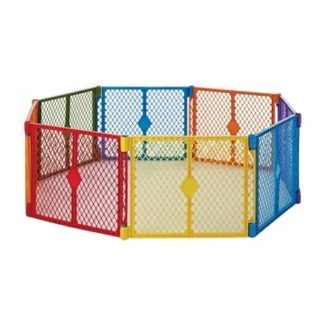 North States Superyard Colorplay 8-Panel Baby Playpen - Safe, Spacious & Portable