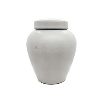 Qiulofen cat urn cat Souvenir Animal urn pet cat urn pet Cremation urn Sealed jar Ceramic Medium cat...