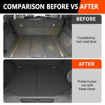 powoq Trunk Mat Compatible with 2011-2021 Jeep Grand Cherokee 2022 2023 Grand Cherokee WK Cargo Mat Cargo Liner Replacement for Jeep Grand Cherokee Accessories (Fit Grand Cherokee, Rear Trunk Mat)