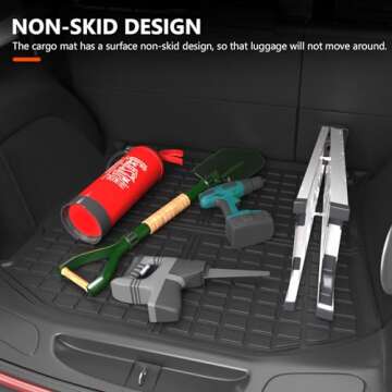 powoq Trunk Mat Compatible with 2011-2021 Jeep Grand Cherokee 2022 2023 Grand Cherokee WK Cargo Mat Cargo Liner Replacement for Jeep Grand Cherokee Accessories (Fit Grand Cherokee, Rear Trunk Mat)