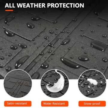 powoq Trunk Mat Compatible with 2011-2021 Jeep Grand Cherokee 2022 2023 Grand Cherokee WK Cargo Mat Cargo Liner Replacement for Jeep Grand Cherokee Accessories (Fit Grand Cherokee, Rear Trunk Mat)