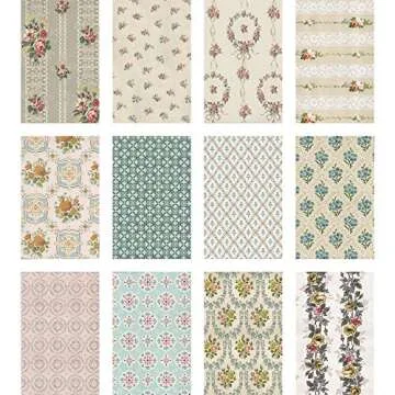 Tim Holtz Worn Wallpaper Decorative Paper Set for Crafting