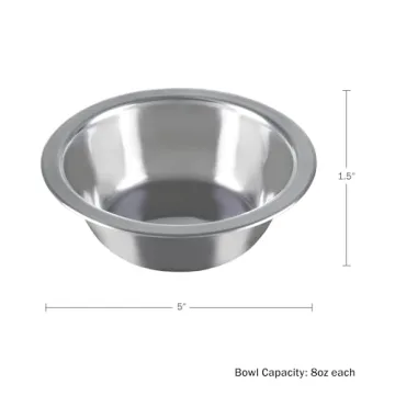 Set of 2 Hanging Stainless-Steel Dog Bowls for Crates