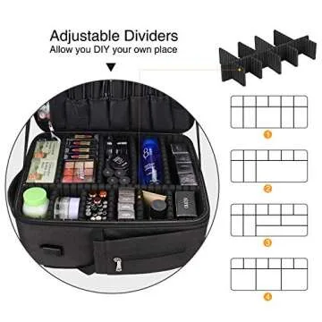 Relavel Professional Travel Makeup Backpack for Artists