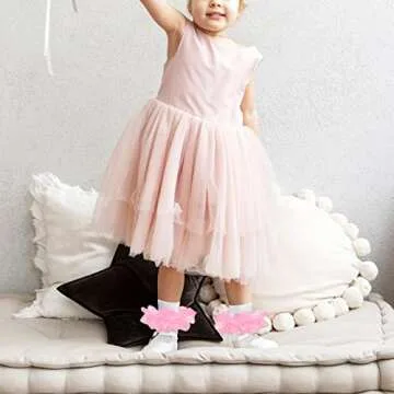 Witwot Girls Ruffle Socks for Toddler & Little Girls