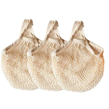 Ahyuan Reusable Cotton Mesh Grocery Bags for Eco-Friendly Shopping