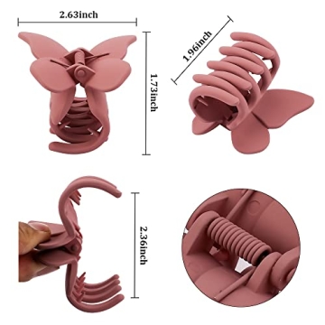 ATODEN Butterfly Hair Claw Clips - 4PC Set