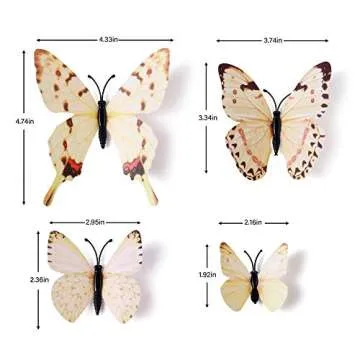 24pcs 3D Butterfly Wall Stickers for Kids Room Decor