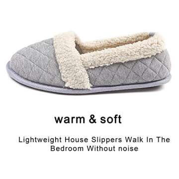 ChicNChic Women Plush House Slippers - Cozy Non-Slip Indoor Shoes