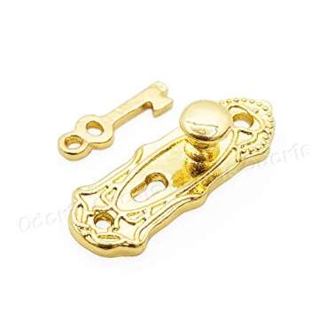 Odoria Miniature Door Knob and Key Dollhouse Decor