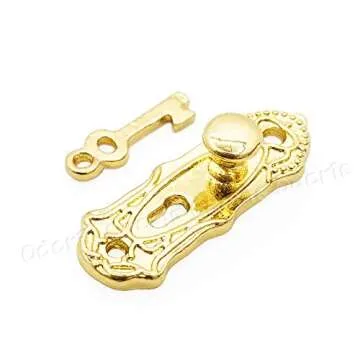 Odoria Miniature Door Knob and Key Dollhouse Decor
