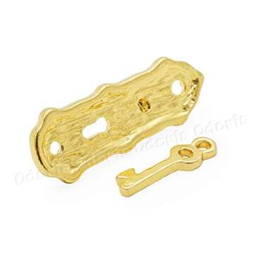 Odoria Miniature Door Knob and Key Dollhouse Decor