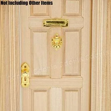 Odoria Miniature Door Knob and Key Dollhouse Decor