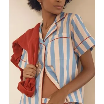 ROAONOCOMO Women Striped Pajama Set for Comfort Style