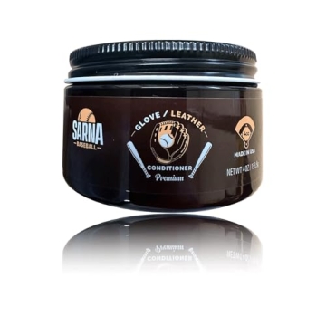 SARNA BASEBALL Glove Leather Conditioner Cream - Use on Baseball Gloves, Softball Gloves, and Other ...