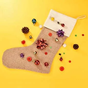 Sunshane Burlap Christmas Stockings for DIY Decor