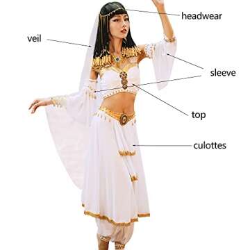 MISI CHAO Belly Dance Cleopatra Costume for Women