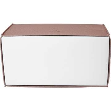 carrotez Tissue Box Cover, [Refined] Modern PU Leather Rectangular Tissue Box Holder - Decorative Holder/Organizer for Bathroom Vanity Countertop, Night Stands, Office Desk 9.5"X5"X5" - Rose Pink