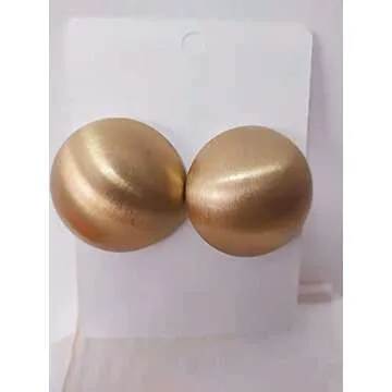 Half Ball Dome Stud Earrings 925 Sterling Silver Post Pin for Women Hypoallergenic Gold Plated Round Moon Post Studs Minimalist Fashion Boho Festival Ornament Jewelry