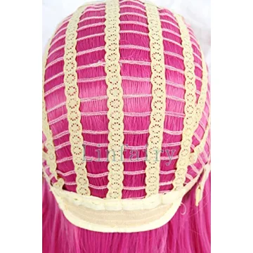 Anime Hot Pink Long Hair Wig for Cosplay and Halloween