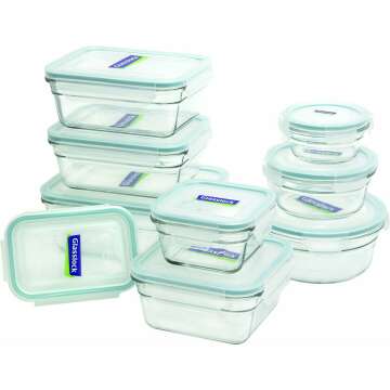 Glasslock 18-Piece Oven Safe Container Set - Durable Glass