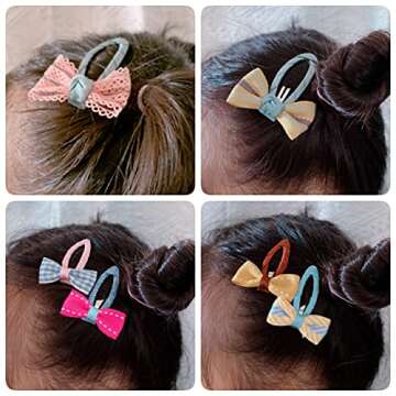 Girls Toddler Hair Clips, Colorful Design Butterfly, 20 Pcs, Hair Bow Accessories For Styling, Non-Slip Snap Clips, Tidy Up Messy Hair, 2-Inches and 1.5-Inches, Soft And Durable Materials, Pinzas Para El Cabello Para Niñas