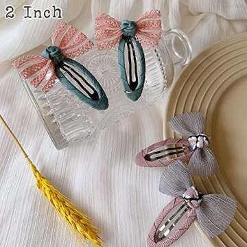 Girls Toddler Hair Clips, Colorful Design Butterfly, 20 Pcs, Hair Bow Accessories For Styling, Non-Slip Snap Clips, Tidy Up Messy Hair, 2-Inches and 1.5-Inches, Soft And Durable Materials, Pinzas Para El Cabello Para Niñas