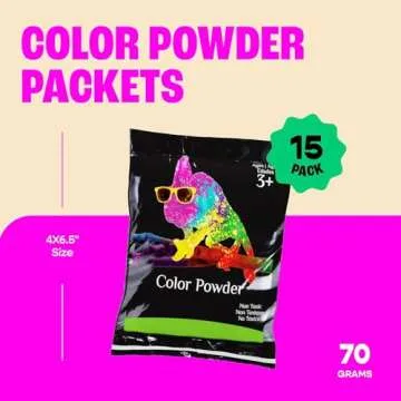 Chameleon Colors Powder Packs - 15 Vibrant Non-Toxic and Gluten-Free Colorful Fun