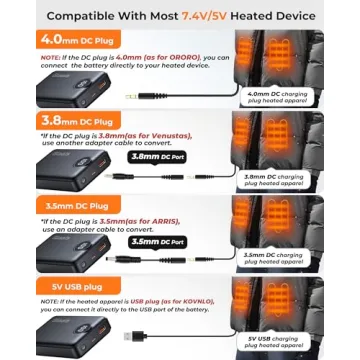 Glaais 20000mAh Heated Vest Battery Pack for All Weather