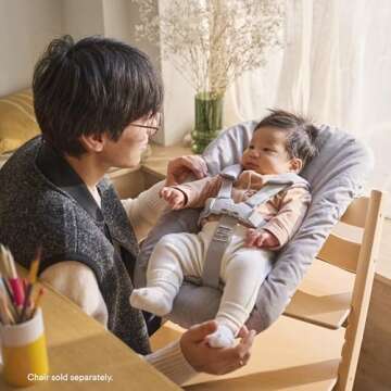 Stokke Tripp Trapp Newborn Set, Grey - Convert The Tripp Trapp Chair into Infant Seat for Newborns Up to 20 lbs - Cozy, Safe & Simple to Use - Compatible with Tripp Trapp Models After May 2003