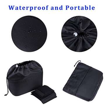 JAKAGO Shockproof Camera Insert Bag for SLR DSLR Mirrorless Camera Lens Flash Light Accessories Camera Pouch with Adjustable Dividers for Canon Nikon Sony Water Resistant Camera inner case(Black)