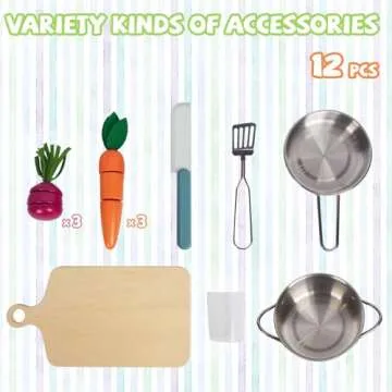 Kids Wooden Kitchen Set for Creative Play and Learning