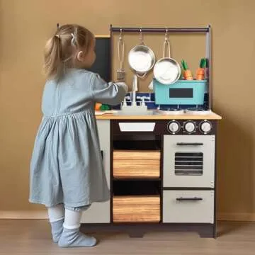 Kids Wooden Kitchen Set for Creative Play and Learning