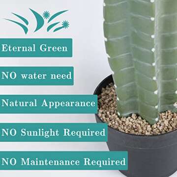 36" Artificial Cactus for Elegant Home and Office Decor