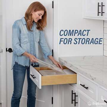 BLUSHORE Cake Boxes 10 Inch - Sturdy White 10 Inch Cake Box With Window and Sticker Seals - Bulk Boxes for Transport of Bundt Cake, Cheesecake, and More - Disposable Cake Containers - 10x10x5 Cake