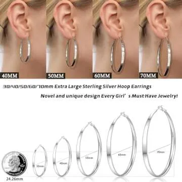Senteria Hypoallergenic Sterling Silver Hoop Earrings