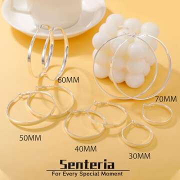Senteria Hypoallergenic Sterling Silver Hoop Earrings