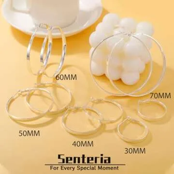 Senteria Hypoallergenic Sterling Silver Hoop Earrings