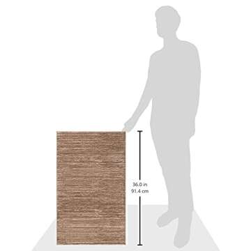 SAFAVIEH Vision Collection Accent Rug - 2' x 3', Light Brown, Modern Ombre Tonal Chic Design, Non-Sh...