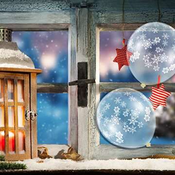 Clear Snowflake Balloons for Festive Party Decorations